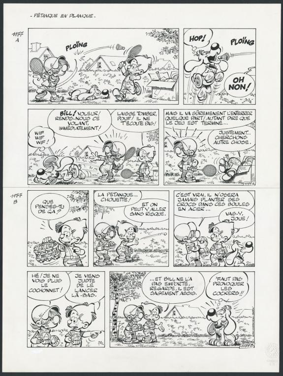 Laurent Verron - Boule et Bill, Planche originale n°1177, ga