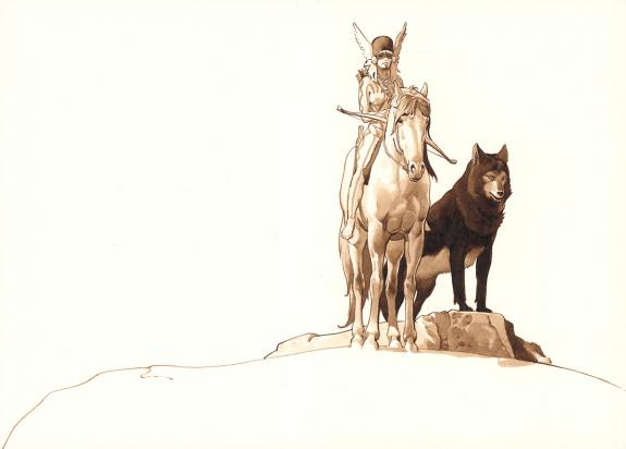 Christian Rossi - Le C?ur des Amazones, Couverture originale