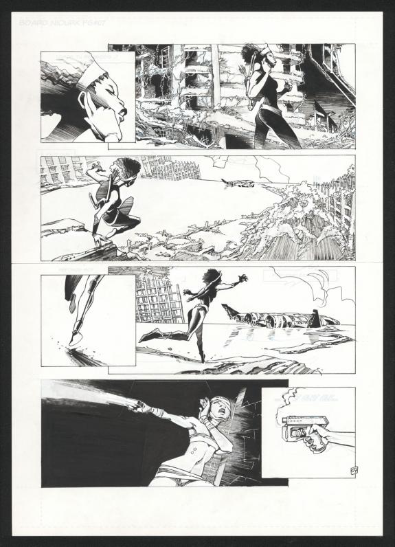 Olivier Vatine - Niourk, Alpha, Planche originale 7. Rustine