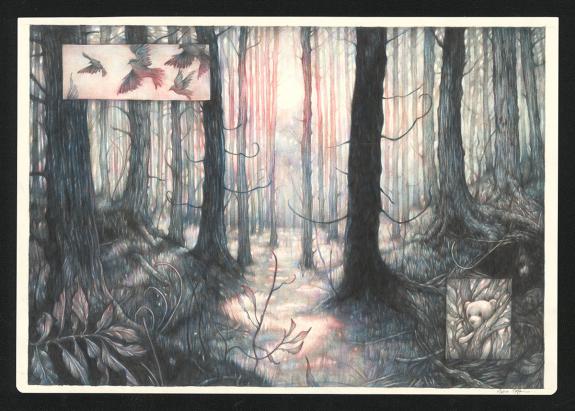 Marco Mazzoni - Journaux troublés, Illustration originale