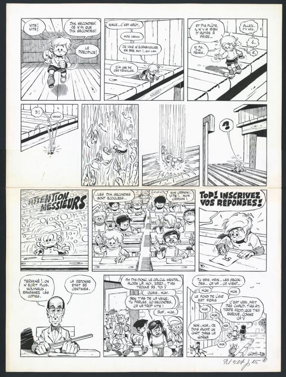 Marcel Gotlib - Rubrique-&agrave;-brac, Taume 2, Planche originale 
