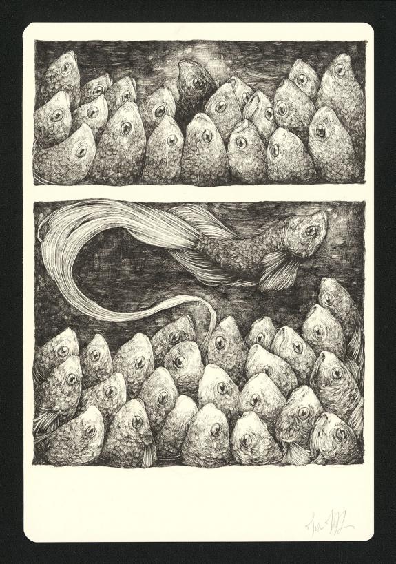 Marco Mazzoni - Journaux troublés, Planche originale