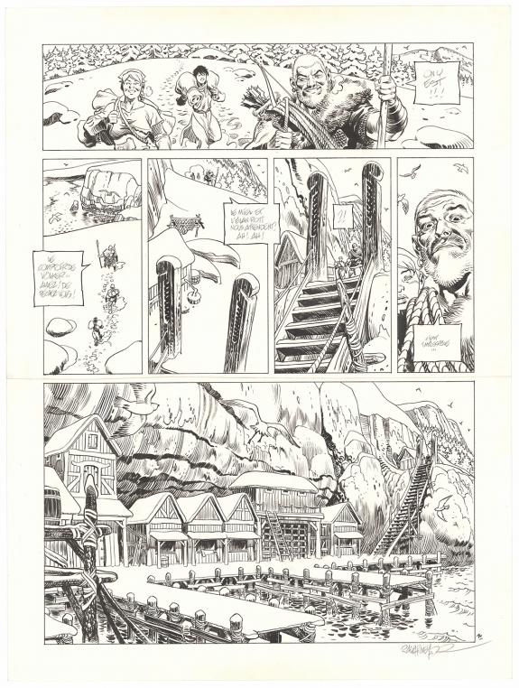 Ralph Meyer - Asgard, Le Serpent-Monde, Planche originale n&deg;