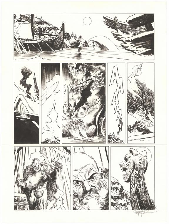 Ralph Meyer - Asgard, Pied-de-fer, Planche originale n&deg;40