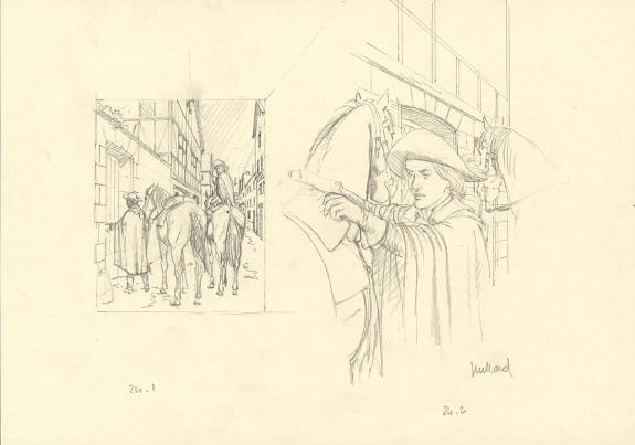 Andr&eacute; Juillard - Plume aux Vents, Illustration originale, re