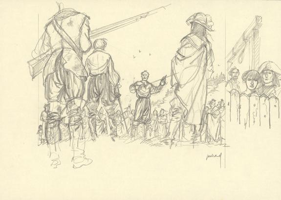 Andr&eacute; Juillard - Plume aux Vents, Illustration originale