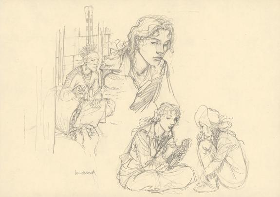 Andr&eacute; Juillard - Plume aux Vents, Illustration originale