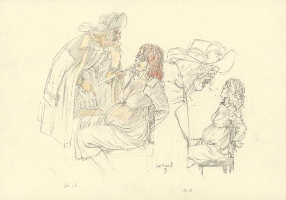 Andr&eacute; Juillard - Plume aux Vents, Illustration originale, re