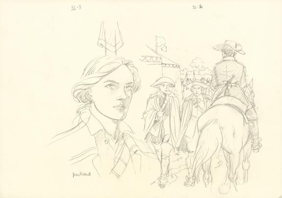 Andr&eacute; Juillard - Plume aux Vents, Illustration originale, re