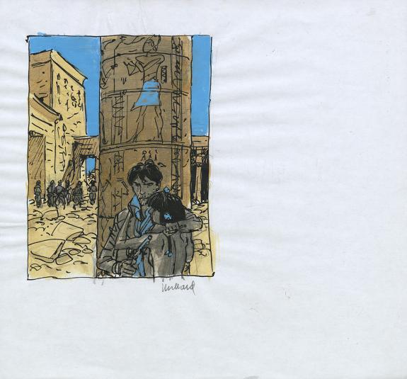 Andr&eacute; Juillard - Arno, Le Puits Nubien, Illustration origina