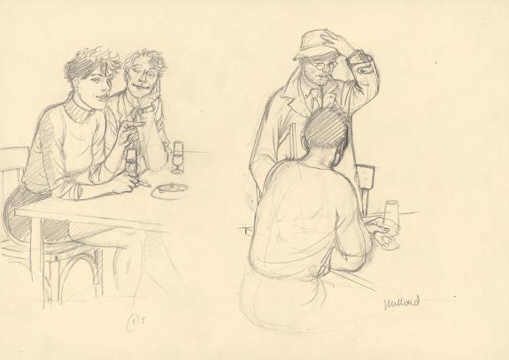 Andr&eacute; Juillard - Le Cahier bleu, Illustration originale