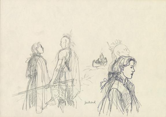 Andr&eacute; Juillard - Plume aux Vents, Illustration originale 