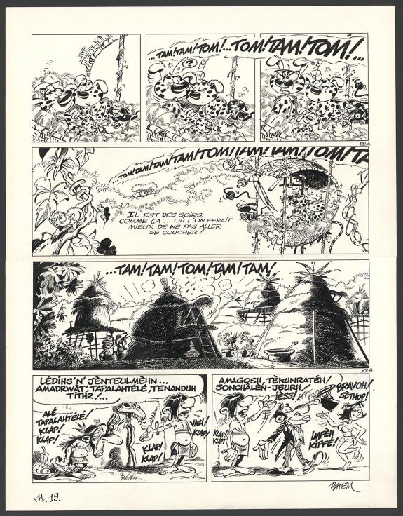 Batem - Marsupilami, Magie blanche, Planche originale n°22. 