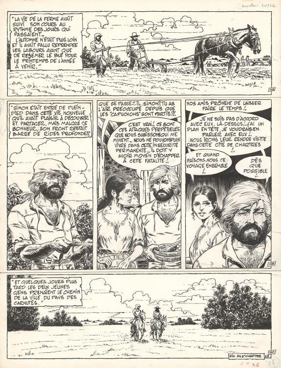 Claude Auclair - Simon du fleuve, Planche originale n&deg;16
