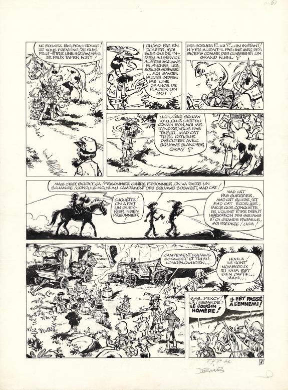 Derib - Go West, Planche originale n°7. Sélection "Coup de c