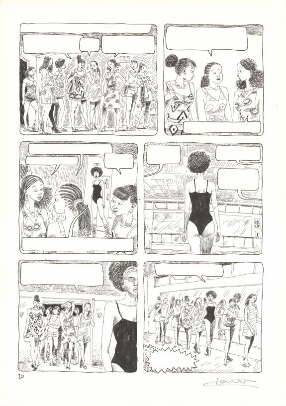 Clément Oubrerie - Aya de Yopougon, Volume 5, Planche origin