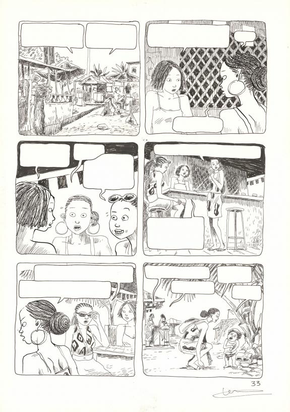 Clément Oubrerie - Aya de Yopougon, Volume 5, Planche origin