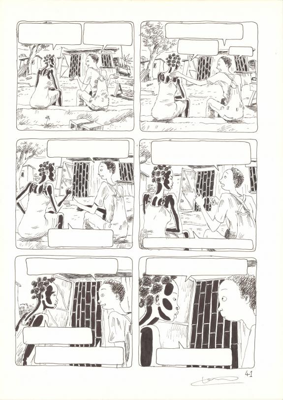 Clément Oubrerie - Aya de Yopougon, Volume 4, Planche origin