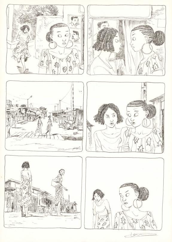 Clément Oubrerie - Aya de Yopougon, Volume 7, Planche origin