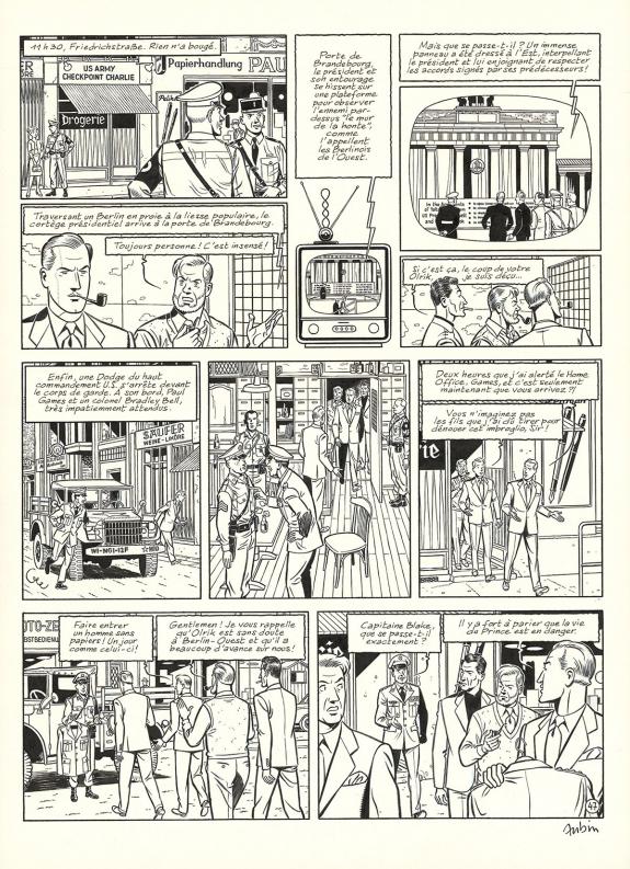 Antoine Aubin - Blake et Mortimer, Huit heures à Berlin, Pla