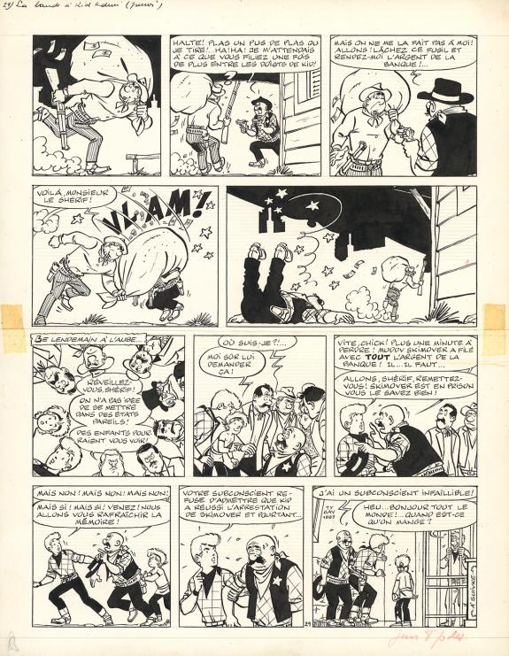 Tibet - Chick Bill, La Bande à Kid Ordinn, Planche originale