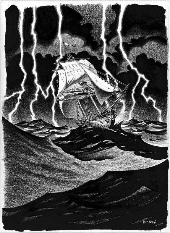 Riff Reb's - L'Île au trésor, La Fuite devant l'orage, illus