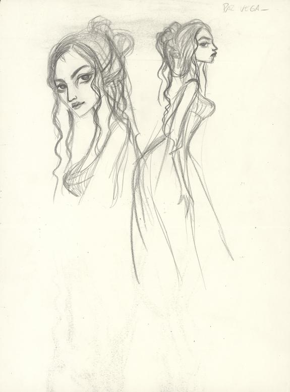 Benjamin Lacombe - Carmen, Illustration originale, pr&eacute;sence 