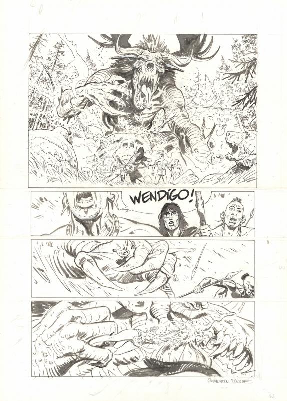 Corentin Rouge - Thorgal Saga, Wendigo, Planche originale n°