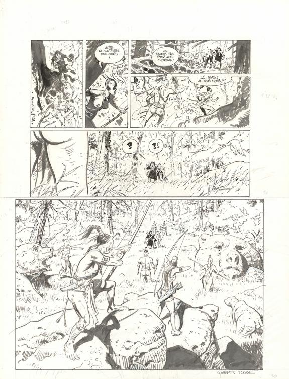 Corentin Rouge - Thorgal Saga, Wendigo, Planche originale n°