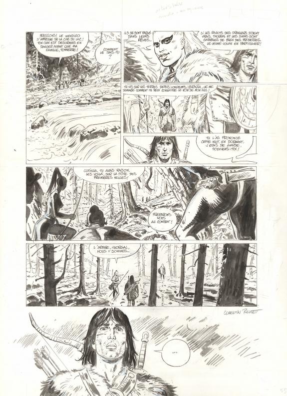 Corentin Rouge - Thorgal Saga, Wendigo, Planche originale n°