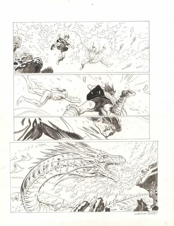 Corentin Rouge - Thorgal Saga, Wendigo, Planche originale n°