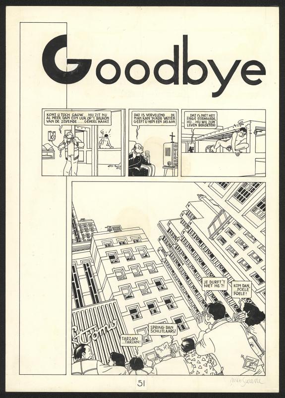 Joost Swarte - Goodbye, planche originale n°51 réalisée en 1