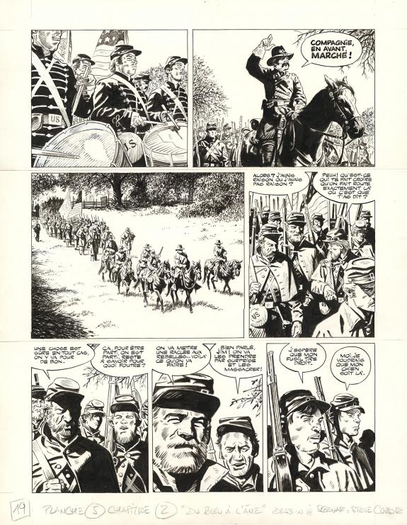 Steve Cuzor - Le combat d'Henry Fleming, Planche originale n