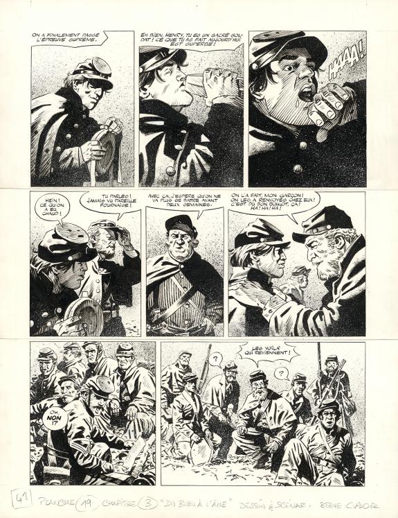 Steve Cuzor - Le combat d'Henry Fleming, Planche originale n