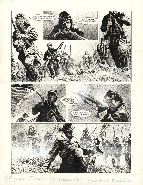 Steve Cuzor - Le combat d'Henry Fleming, Planche originale n