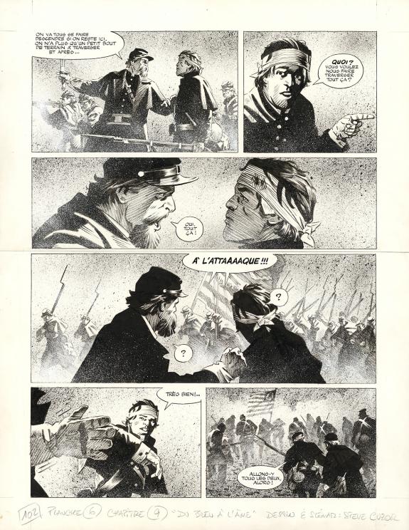 Steve Cuzor - Le combat d'Henry Fleming, Planche originale n