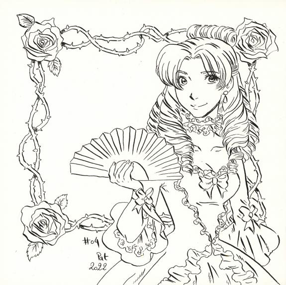 Patricia  Lyfoung  - La Rose écarlate , Illustration origina