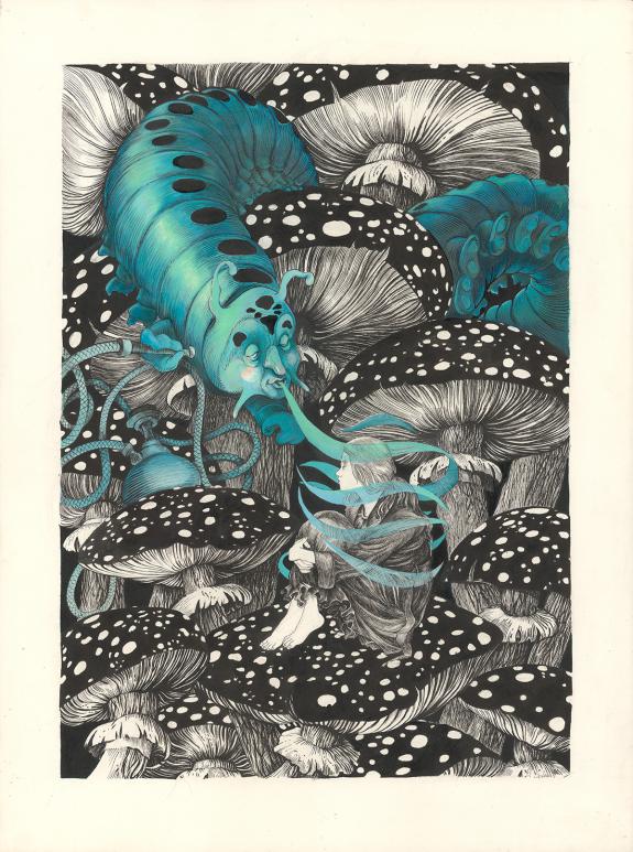 Daria Schmitt - Caterpillar, Illustration originale réalisée
