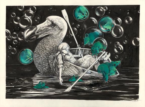 Daria Schmitt - Alice au dodo, Illustration originale réalis