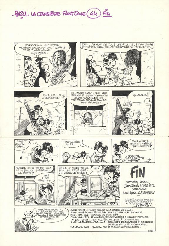 Jean-Claude Fournier - Bizu, La croisière fantôme, Planche o