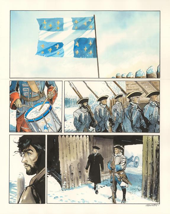 Bernard Vrancken - Nouvelle France, Chapitre I, planche orig