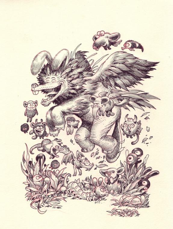 Stan Manoukian - Bêtes à faire peur, Illustration originale 