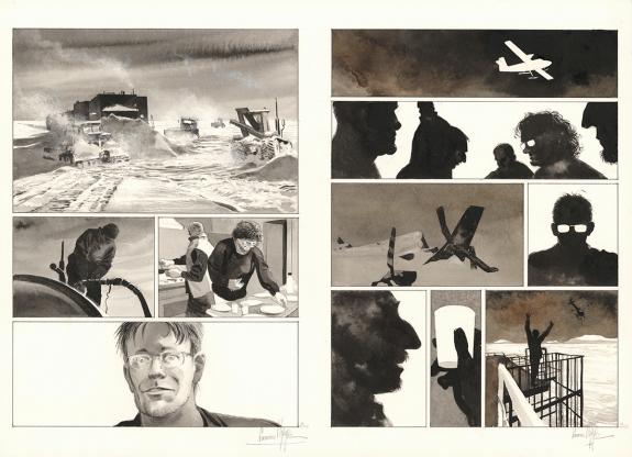 Emmanuel Lepage - La Lune est blanche, Double planche origin