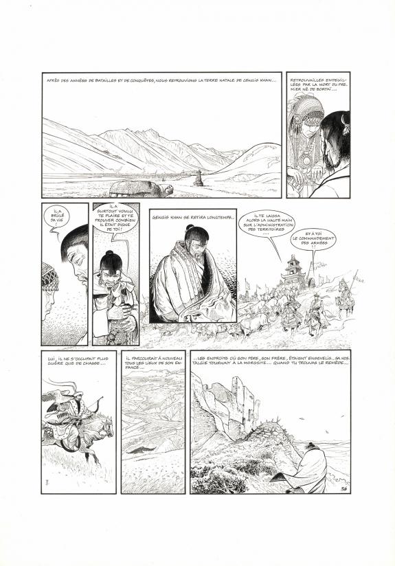 André Houot - Le Khan, Le Maître du monde, Planche originale