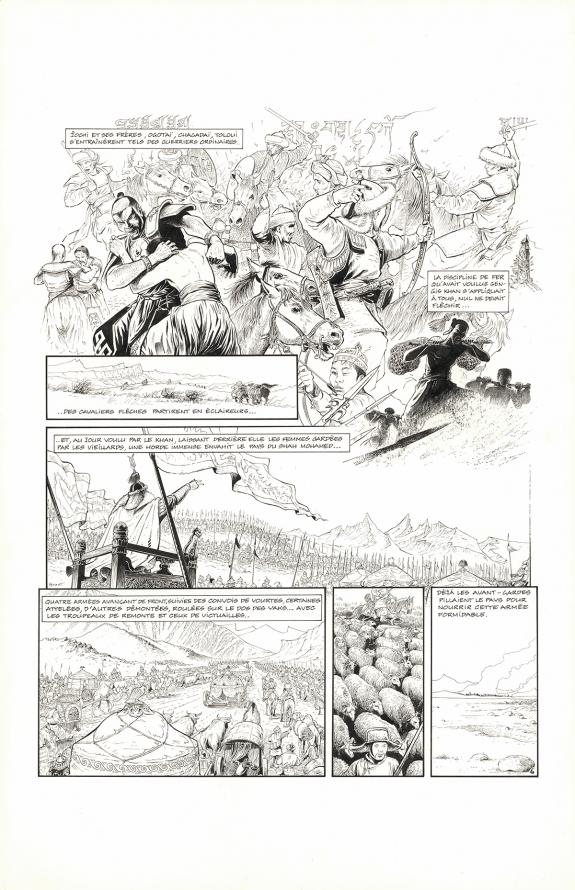 André Houot - Le Khan, Le Maître du monde, Planche originale