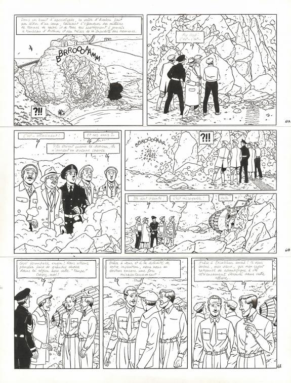Andr&eacute; Juillard - Blake et Mortimer, Sign&eacute; Olrik, Planche ori