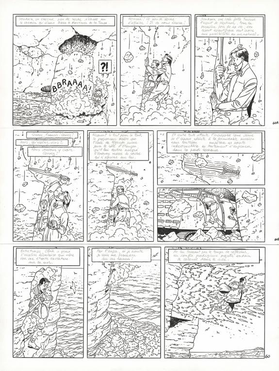 Andr&eacute; Juillard - Blake et Mortimer, Sign&eacute; Olrik, Planche ori