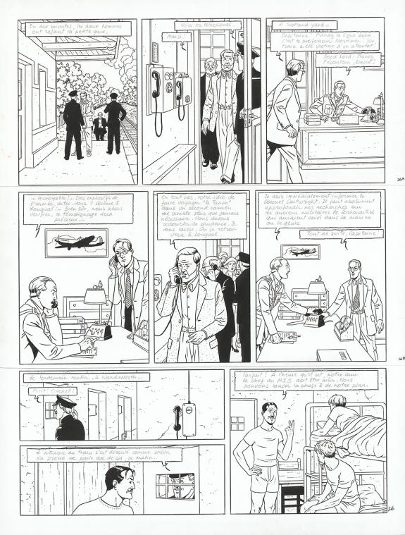 Andr&eacute; Juillard - Blake et Mortimer, Sign&eacute; Olrik, Planche ori