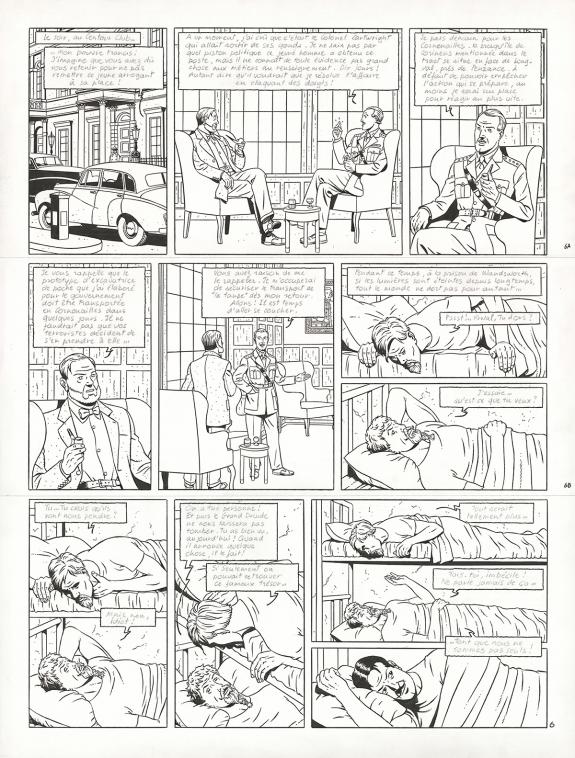 Andr&eacute; Juillard - Blake et Mortimer, Sign&eacute; Olrik, Planche ori