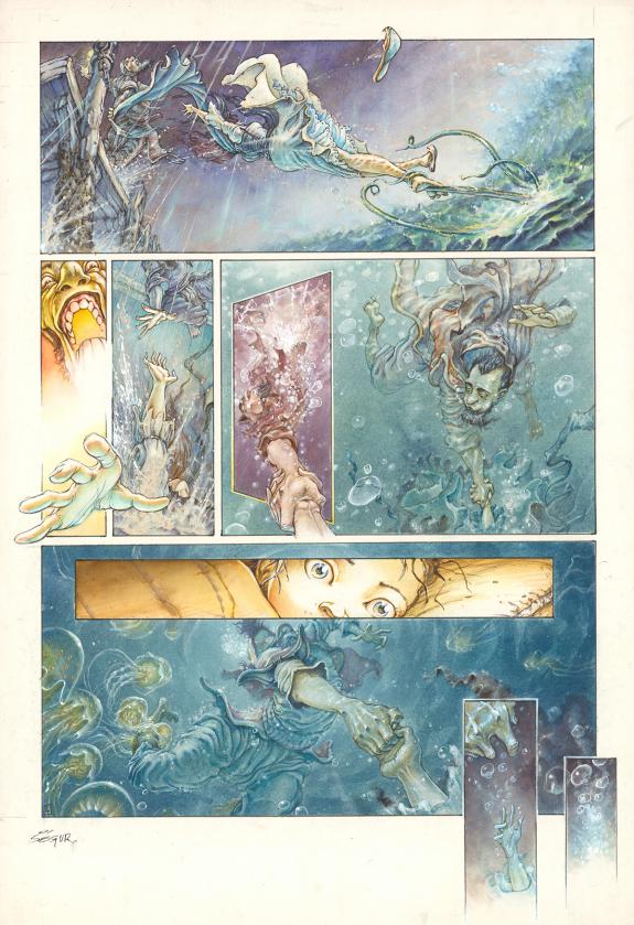 Thierry S&eacute;gur - Le Roi des m&eacute;duses, Planche originale n&deg;4